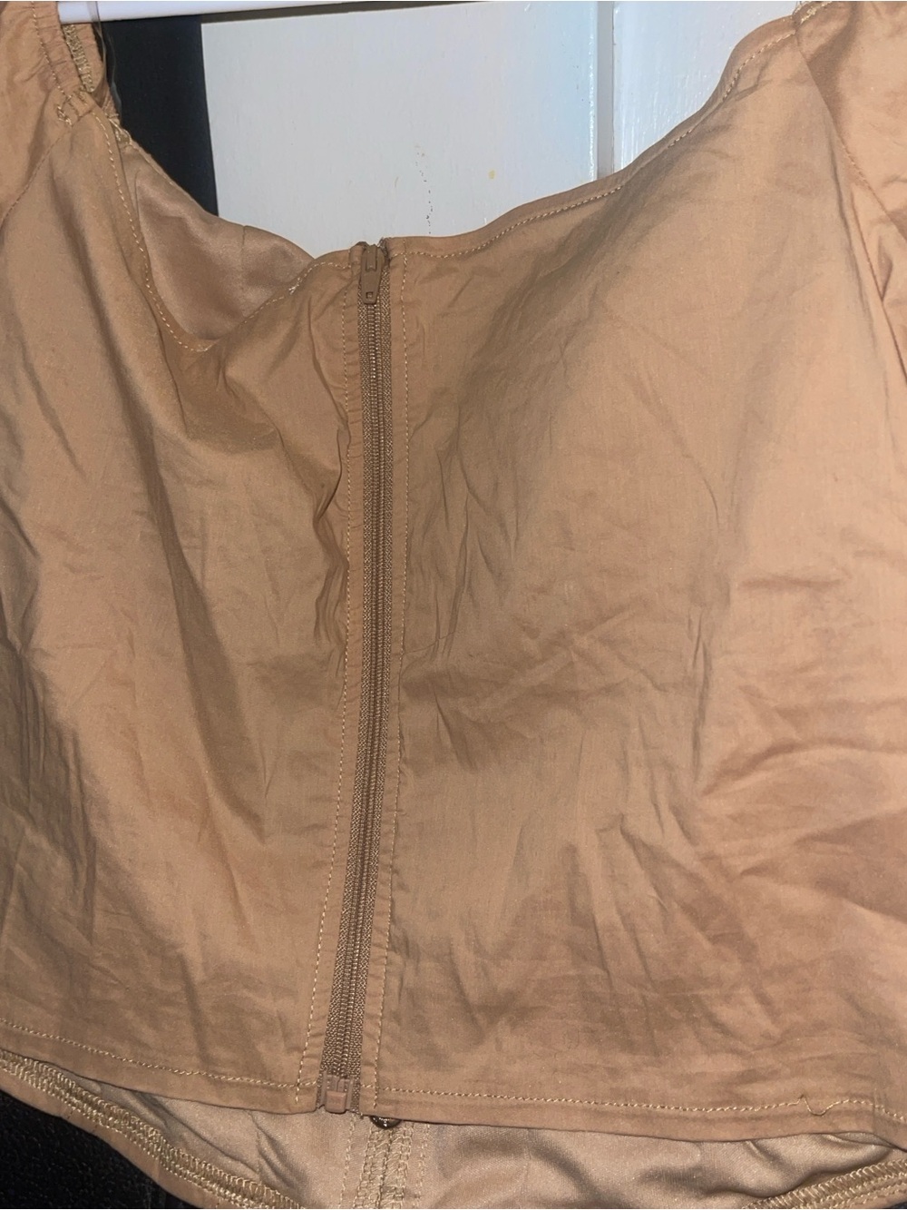 Fashion Nova Khaki Brunch in Calabasas LS Bustier Button-Front Top Size XL NWT - Picture 10 of 11
